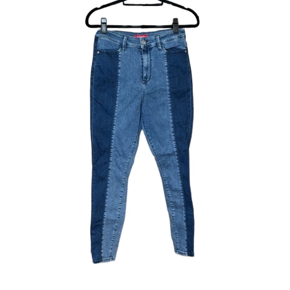 Guess | Vintage Two-Tone Colorblock High Waist Skinny Jeans Size 29 EUC 27 Long